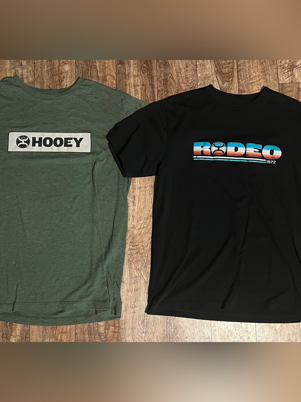 Hooey Green & Black Short-Sleeve Logo Tees - Double Pack